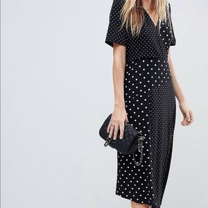 Final drop! ASOS asymmetric polka dot midi dress